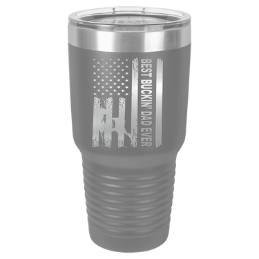 Patriotic Best Buckin' Dad Ever 30oz Ringneck Tumbler
